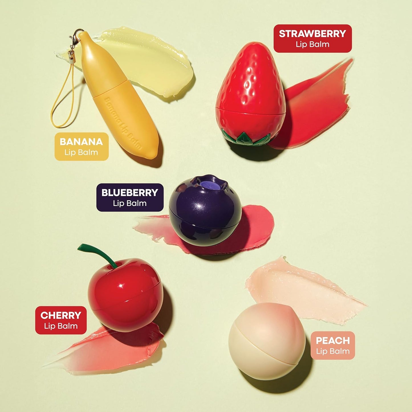 TONYMOLY Mini Strawberry Lip Balm - Hydrating Tinted Balm with Shea Butter & Vitamin E for Soft Lips