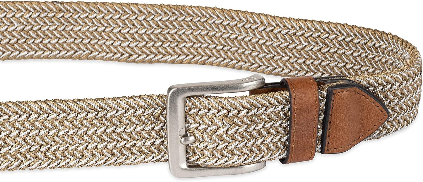 Tommy Bahama Men's Stretch Web Belt - Two Tone Design for Comfort and Style