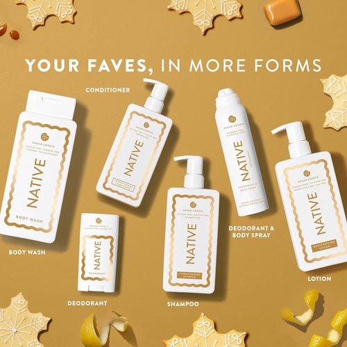 Native Deodorant - Holiday Edition Sugar Cookie Scent | 72-Hour Odor Control, Aluminum-Free Formula