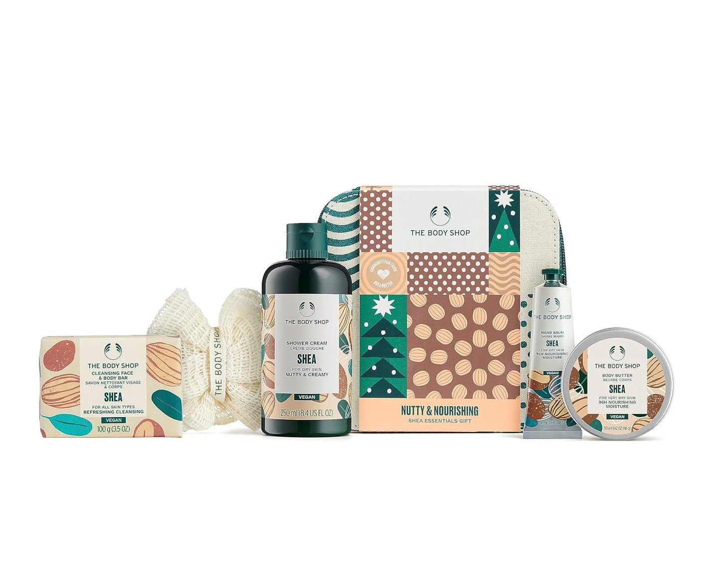 The Body Shop Nutty & Nourishing Shea Body Care Gift Set - Vegan 5-Piece Essentials