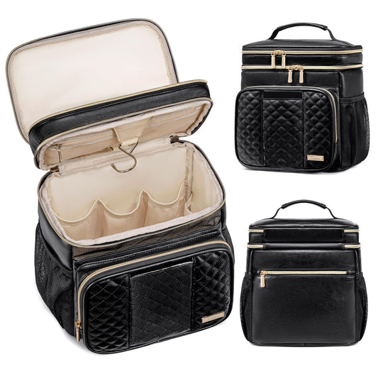 Large Leather Toiletry Bag for Women Men,Bathroom Bag,Water Resistant Portable Shower Caddy for College Dorm,Hanging Toiletry Bags for Traveling,Gym Camping Cruise Ship Travel Essentials Shower Bag