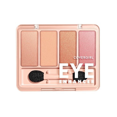 Covergirl Eye Enhancer Eyeshadow Quad - Bellini Spritz | Easy to Wear, Clean & Vegan, Talc-Free, 0.19oz