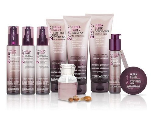 GIOVANNI 2chic Ultra-Sleek Hair Potion | Brazilian Phyto-Keratin & Moroccan Argan Oil - 1.8 oz