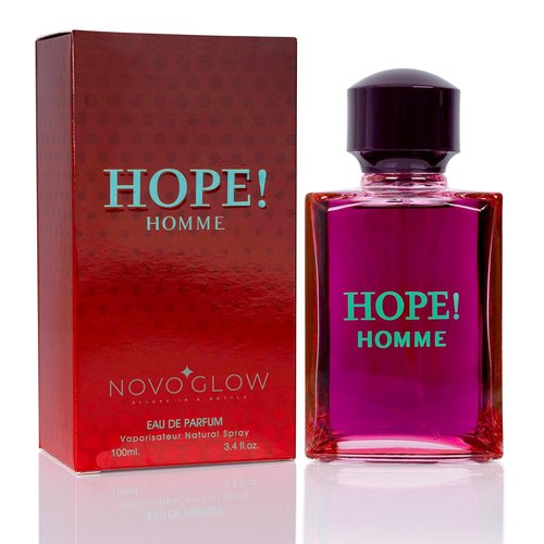 NovoGlow Hope Homme Eau De Parfum Spray for Men - 100ml Spicy Floral Fragrance, Long-Lasting Warm Scent