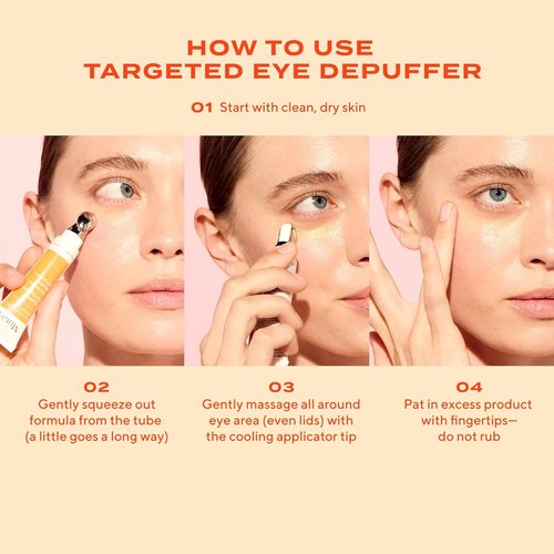 Murad Targeted Eye Depuffer - Brightening Ginseng, Lily & Caffeine Eye Cream for Firming & Depuffing - 0.5 Fl Oz