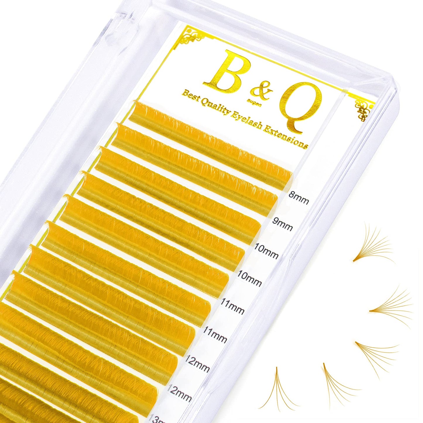 Colored Eyelash Extensions Orange Easy Fan Volume Lashes D-0.05-15-20 MIX Color Lashes Easy Fan Lashes Mixed Lash Tray C D Curl Volume Lash Extensions Salon Use by B&Q LASH(Orange-D-0.05,15-20MIX)