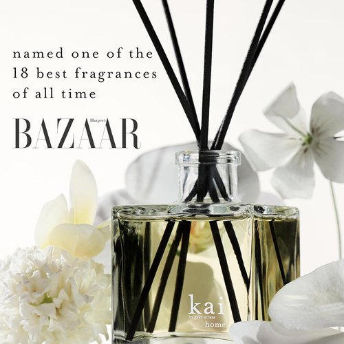 Kai Reed Diffuser - Fresh Gardenia Scent in White Exotics, 6.75 Fl Oz | Long-Lasting & Vegan Inspired by Hawaiian Memories