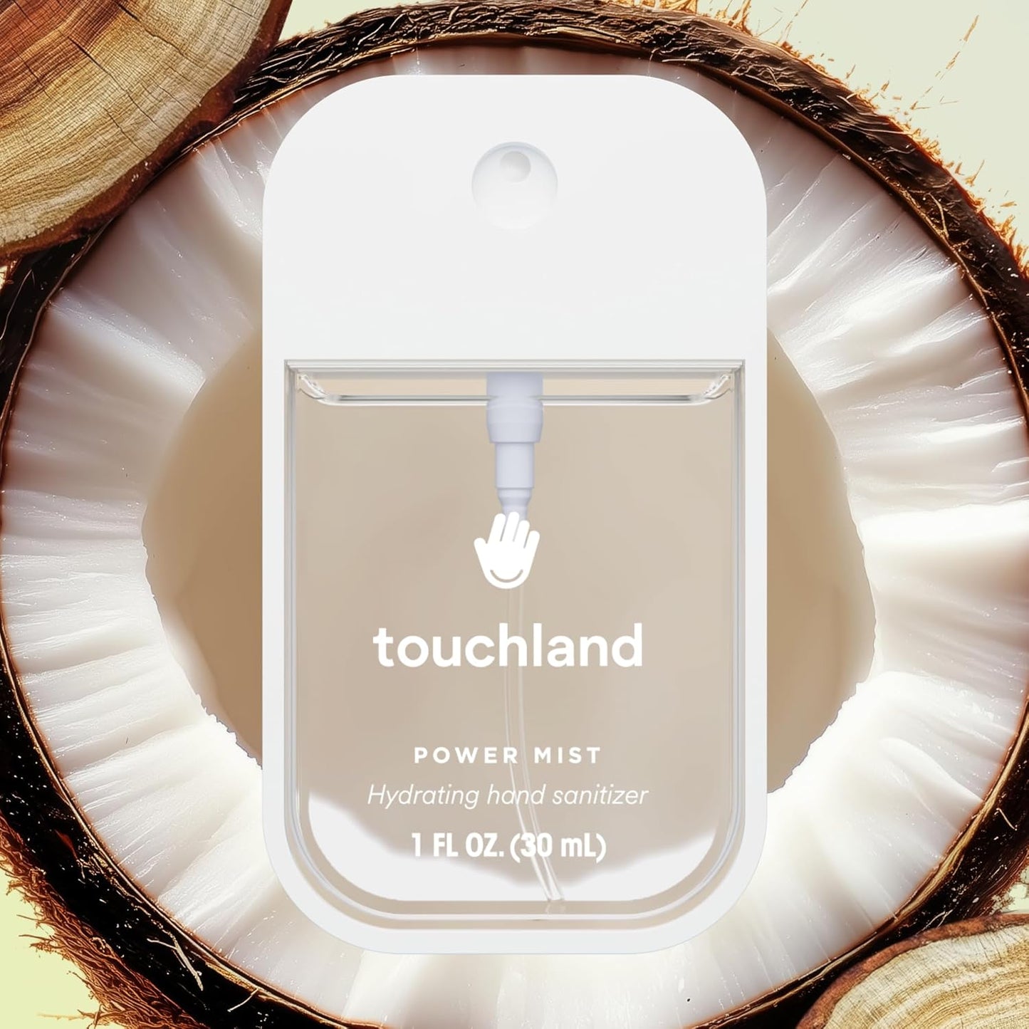 Touchland Hydrating Hand Sanitizer Spray - Beach Coco Trio Set | Dye-Free Travel Size Mists (3 x 1 FL OZ)
