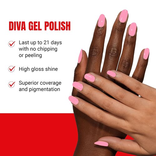 DND Diva Gel Polish Set - Soda Poppin Collection | UV/LED Gel & Air Dry Nail Lacquer Duo, 0.5 Fl Oz Each