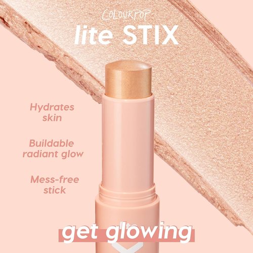 ColourPop Bronzer & Highlighter Duo - Cream Bronzer Stick (Laguna Beach, 0.28 oz) | Lite Stix (Glazey, 0.33 oz) - Buildable Matte Contour & Dewy Highlight for Sculpted Glow