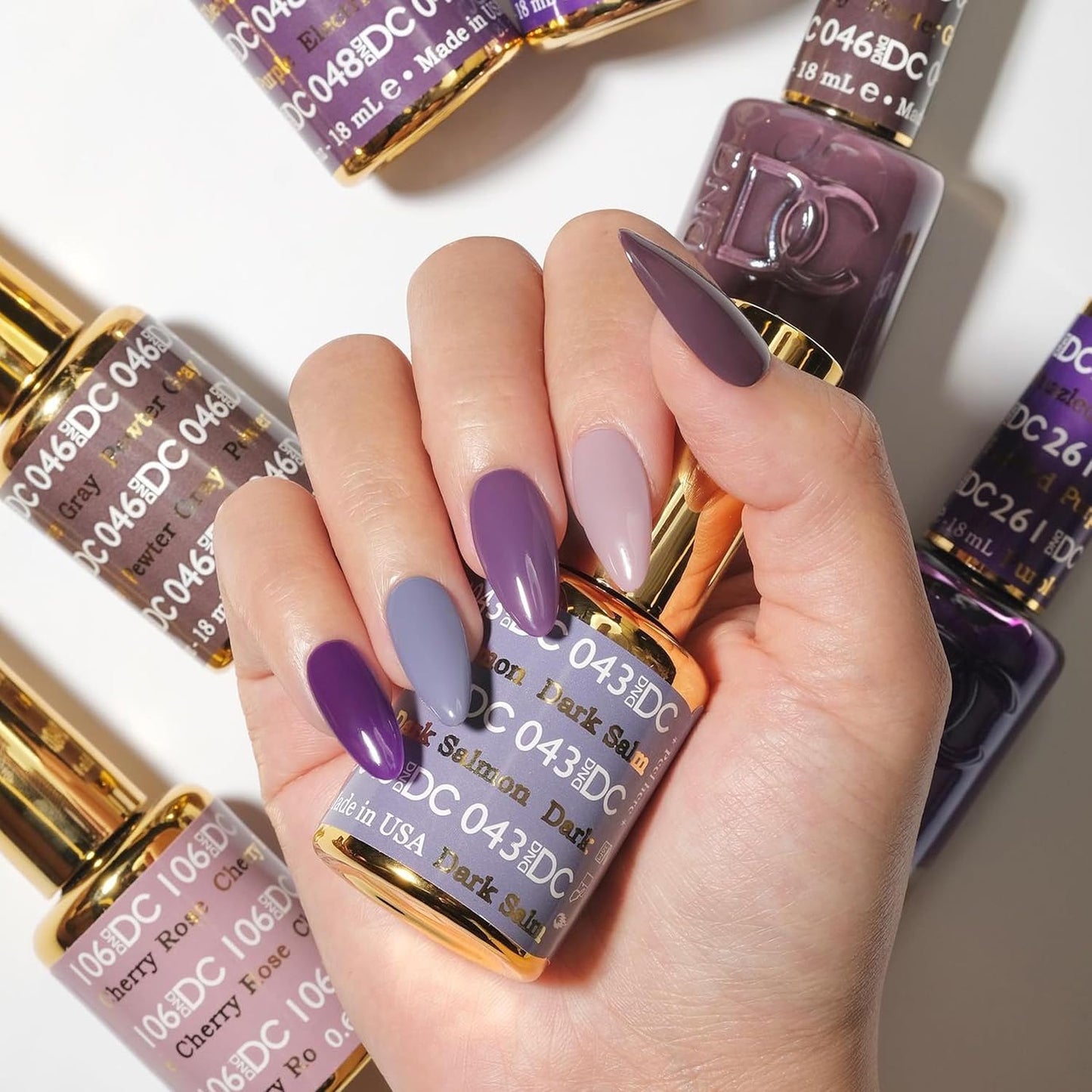 DND Gel Polish Set - UV/LED Base & No Cleanse Top Coat Duo | Professional 0.5 Fl Oz Each