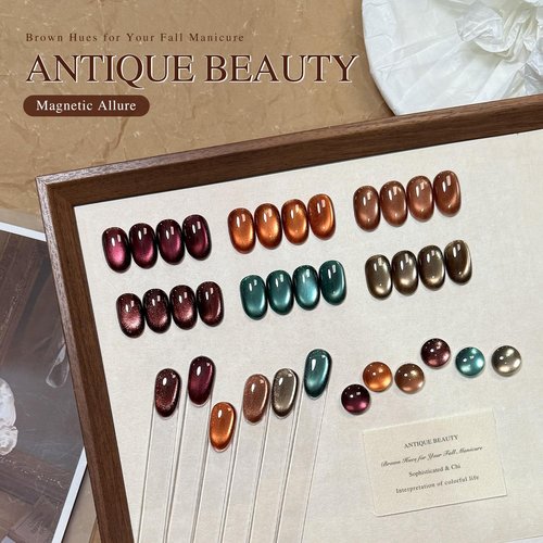 GAOY Glitter Cat Eye Gel Nail Polish Set - 6 Holographic Colors for Stunning Salon & DIY Nail Art