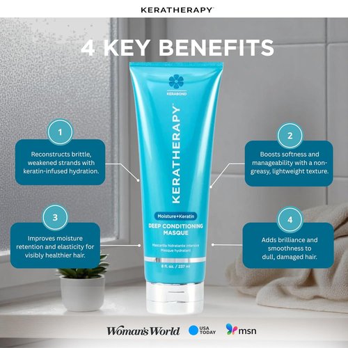 Keratherapy Keratin Infused Deep Conditioning Masque - Moisturizing Hair Treatment, 8 fl. oz.