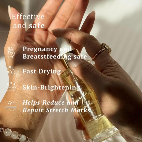 Promise Stretch Mark Prevention Bump Oil - Non-Toxic Vegan Pregnancy Skincare | Fast-Drying Defense & Repair
