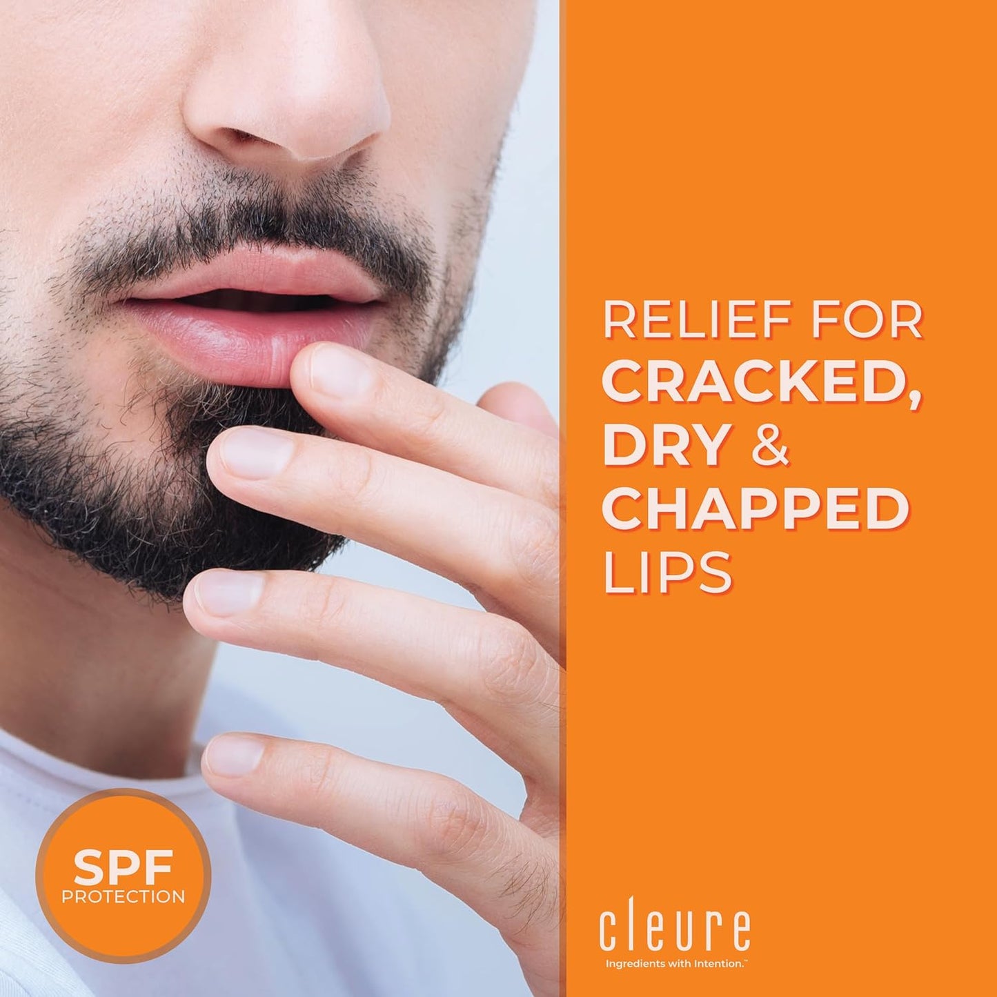 Cleure Organic Lip Balm - All-Natural, Paraben-Free & Hydrating SPF Lip Butter | 0.15 oz, 3 Pack