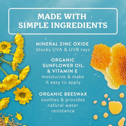 Badger Mineral Sunscreen Lip Balm SPF 15 - Reef Safe, Unscented, Travel Size | 0.15 oz, 4-Pack