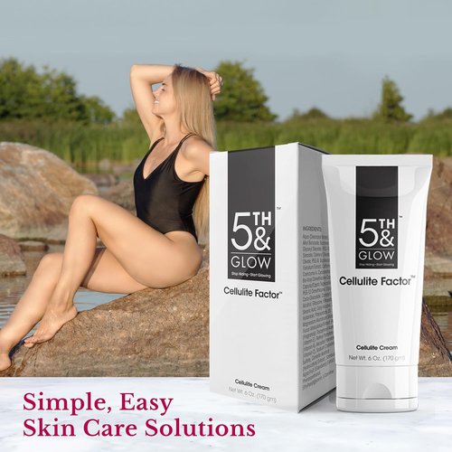 5th & Glow Cellulite Factor - Skin Tightening Cream for Body & Thighs - Firming Anti-Cellulite Lotion, 6 oz