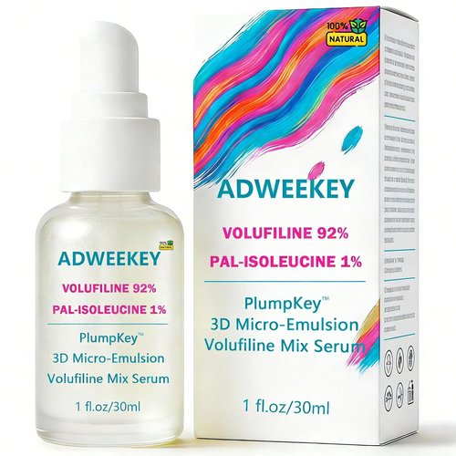 PlumpKey™ Volufiline 92% Serum - Lightweight Non-Greasy Face Serum for Bouncy Skin | 1 fl oz (30 mL) Airless Pump