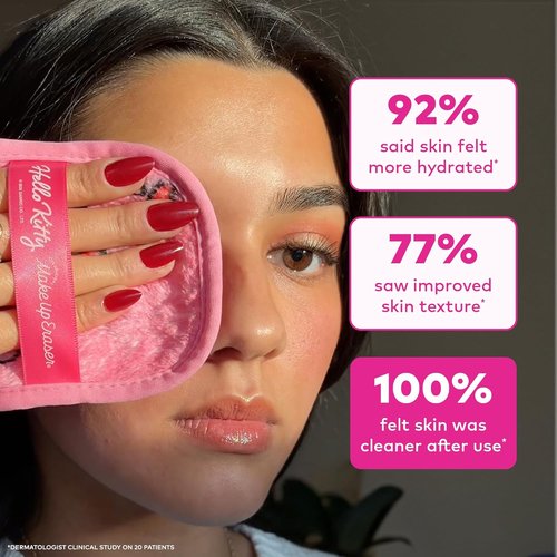 Original MakeUp Eraser 7-Day Set - Effortlessly Remove All Makeup with Just Water | Hello Kitty Cutie Pie, 7ct