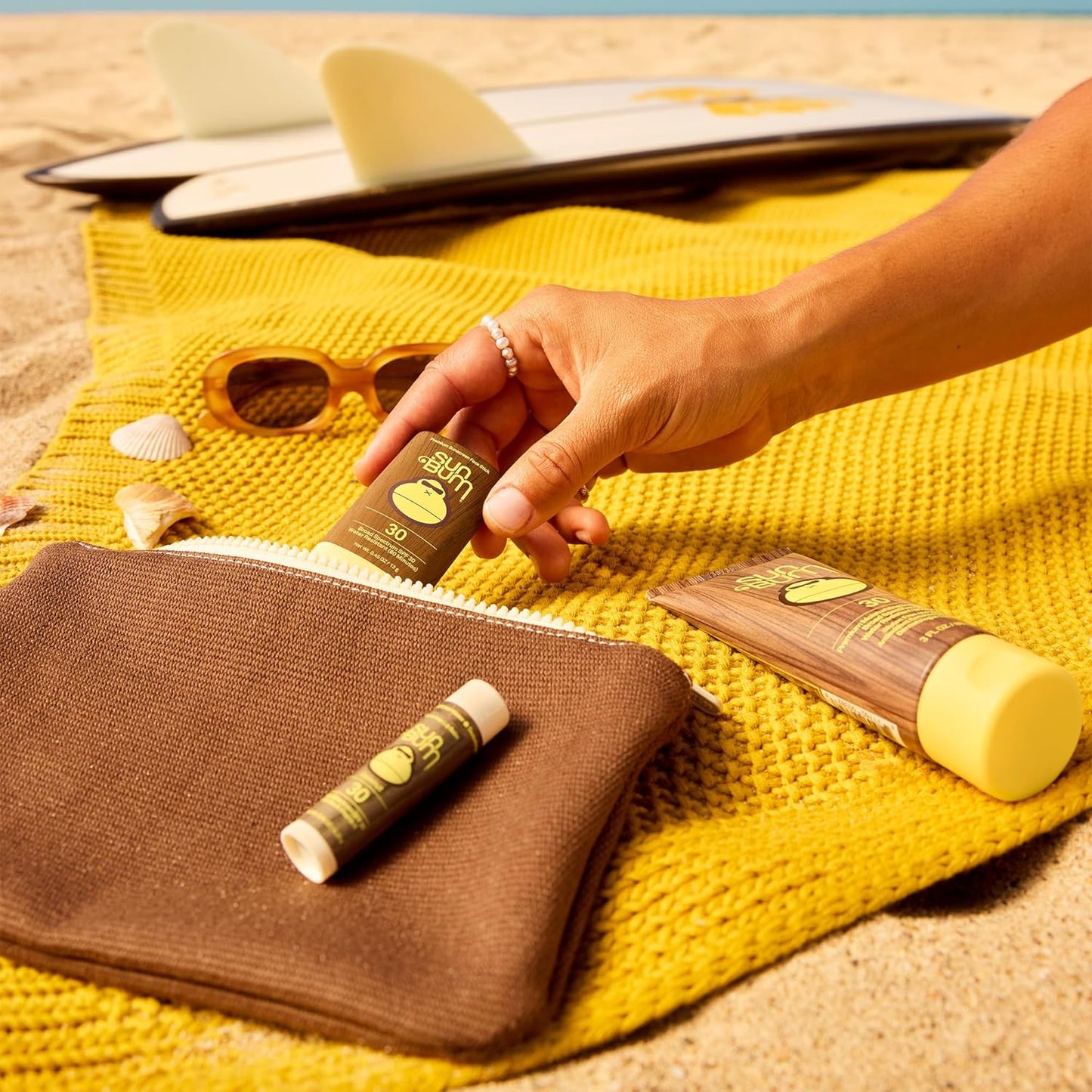 Sun Bum Road Tripper - Travel-Sized Sun Care Pack with SPF 30 Sunscreen Lotion, Face Stick & Lip Balm - TSA Friendly