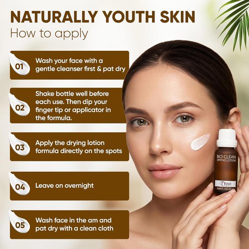 Dinur Cosmetics Bio Clean Drying Lotion - Targeted Spot Care for Oily & Blemish-Prone Skin | 0.68 fl oz