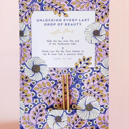 Lollia Hand Cream Tube Key - Easy Squeezer Tool for Floral Hand Cream | Charming Gold Accessory