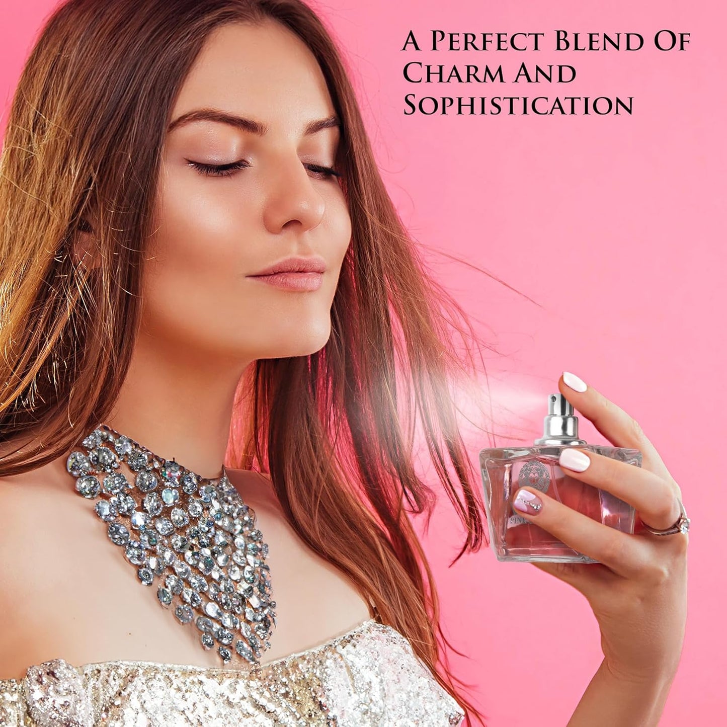 Verse Pink Crystal Eau De Parfum for Women - Floral & Fruity Scent with Pomegranate & Peony - Elegant 100ml Bottle