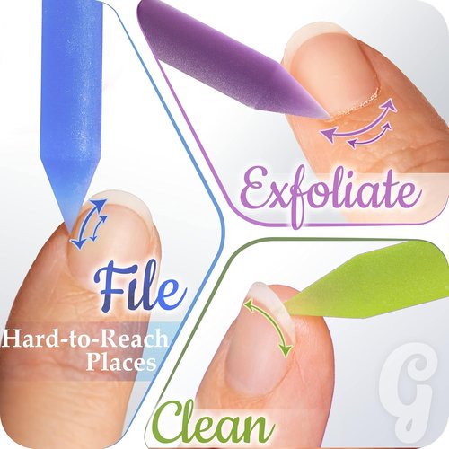 GLADZY Glass Cuticle Pusher - Professional Manicure Stick with Durable Abrasive Surface | Genuine Czech Quality