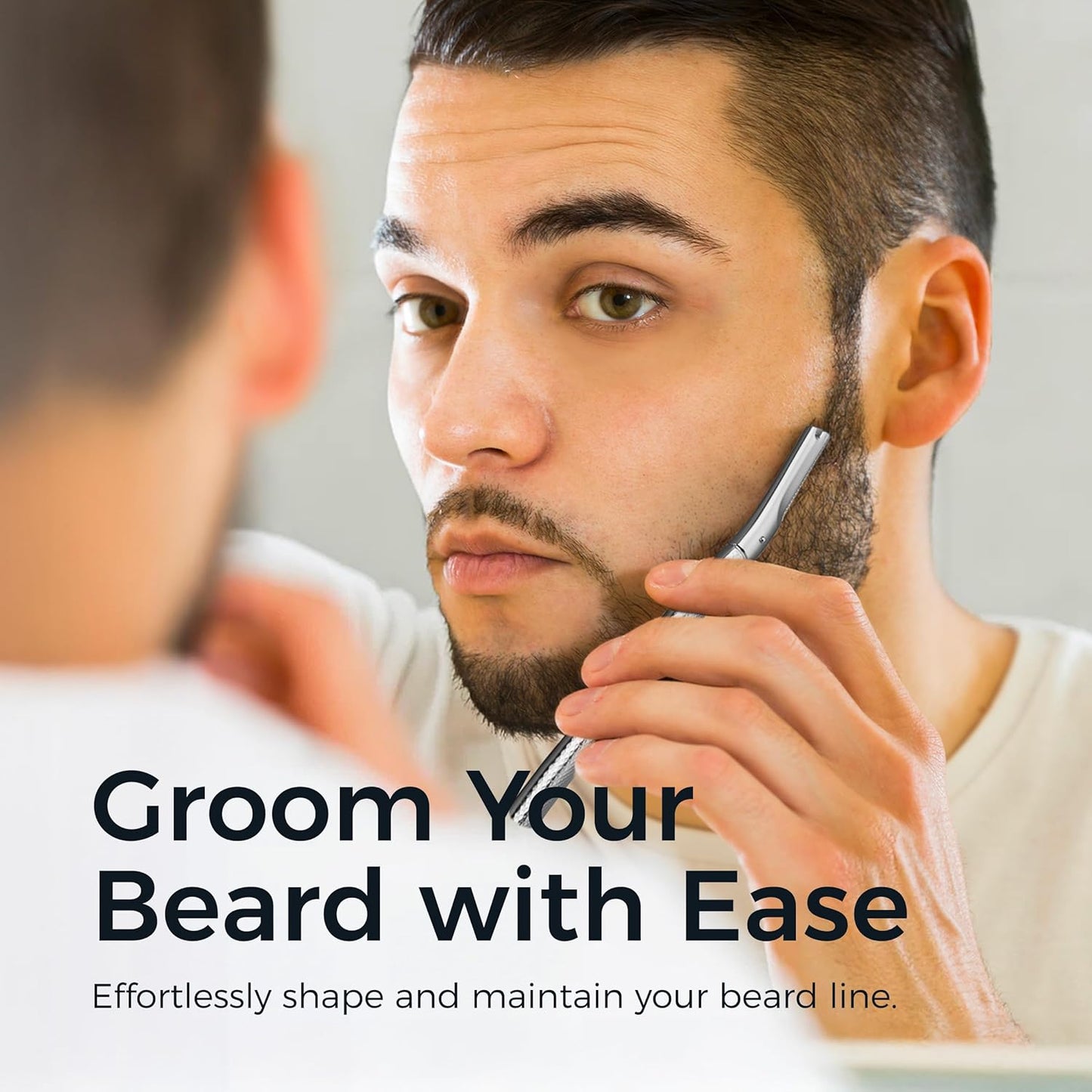 ZOMCHI Eyebrow Razor - Precision Face Trimmer for Women & Men | 6-Blade Facial Shaver in Silver
