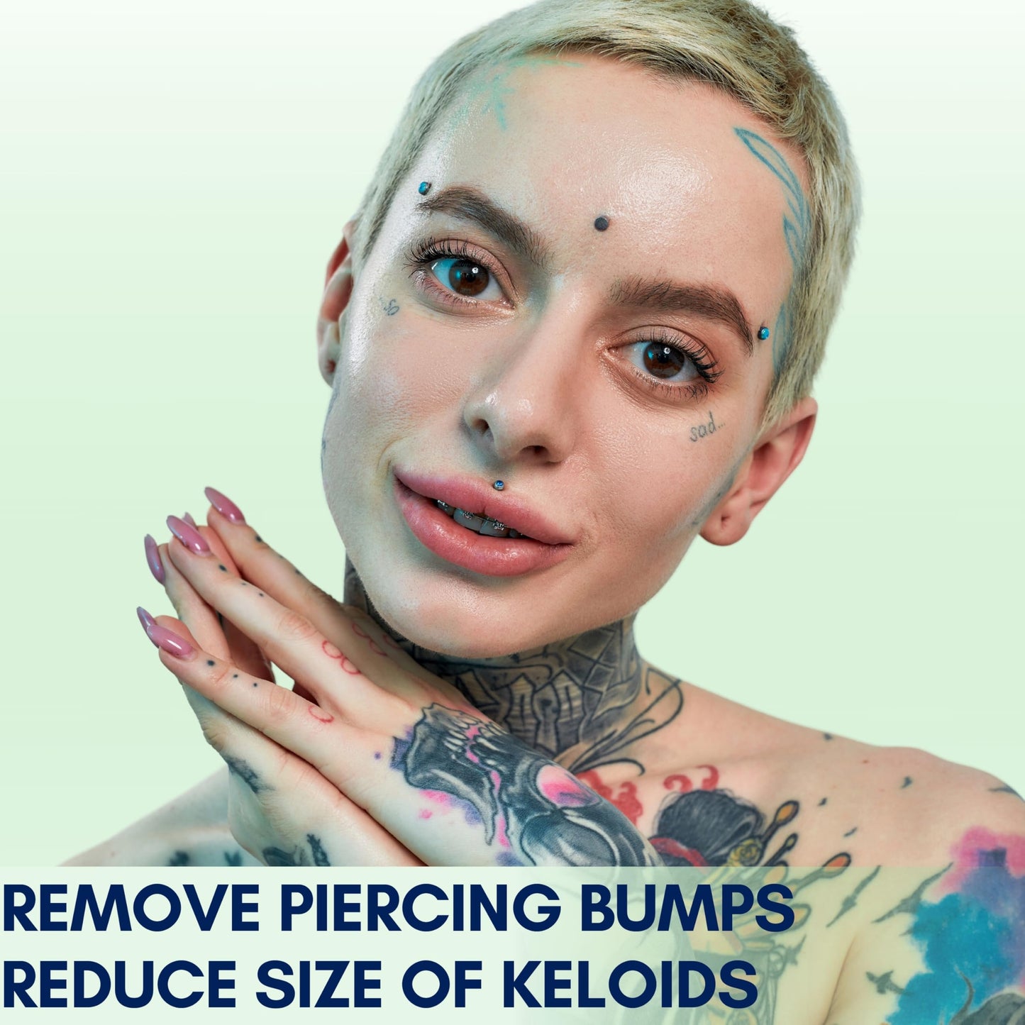 BodyJ4You Piercing Bump Treatment Keloid Bump Removal | Nose Piercing Cleaner Ear Piercing Cleaning Solution | Bump Shrinking Drops Keloid Bump Removal | Aftercare Piercing Solution | 4 x 0.33 Fl Oz