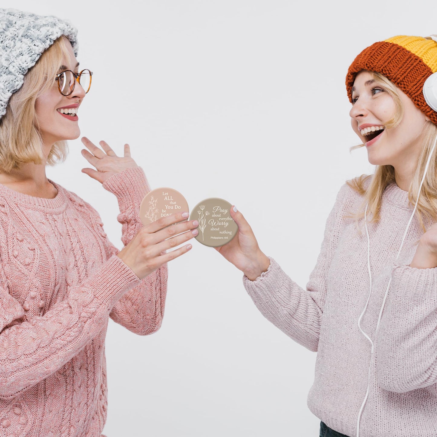 Y1tvei Mini Christian Compact Mirrors - 36Pcs Flower Sketch Art Bible Verse Compact Mirrors Bulk Small Portable Round Pocket Makeup Mirror Christian Inspirational Church Party Favors Gifts for Women