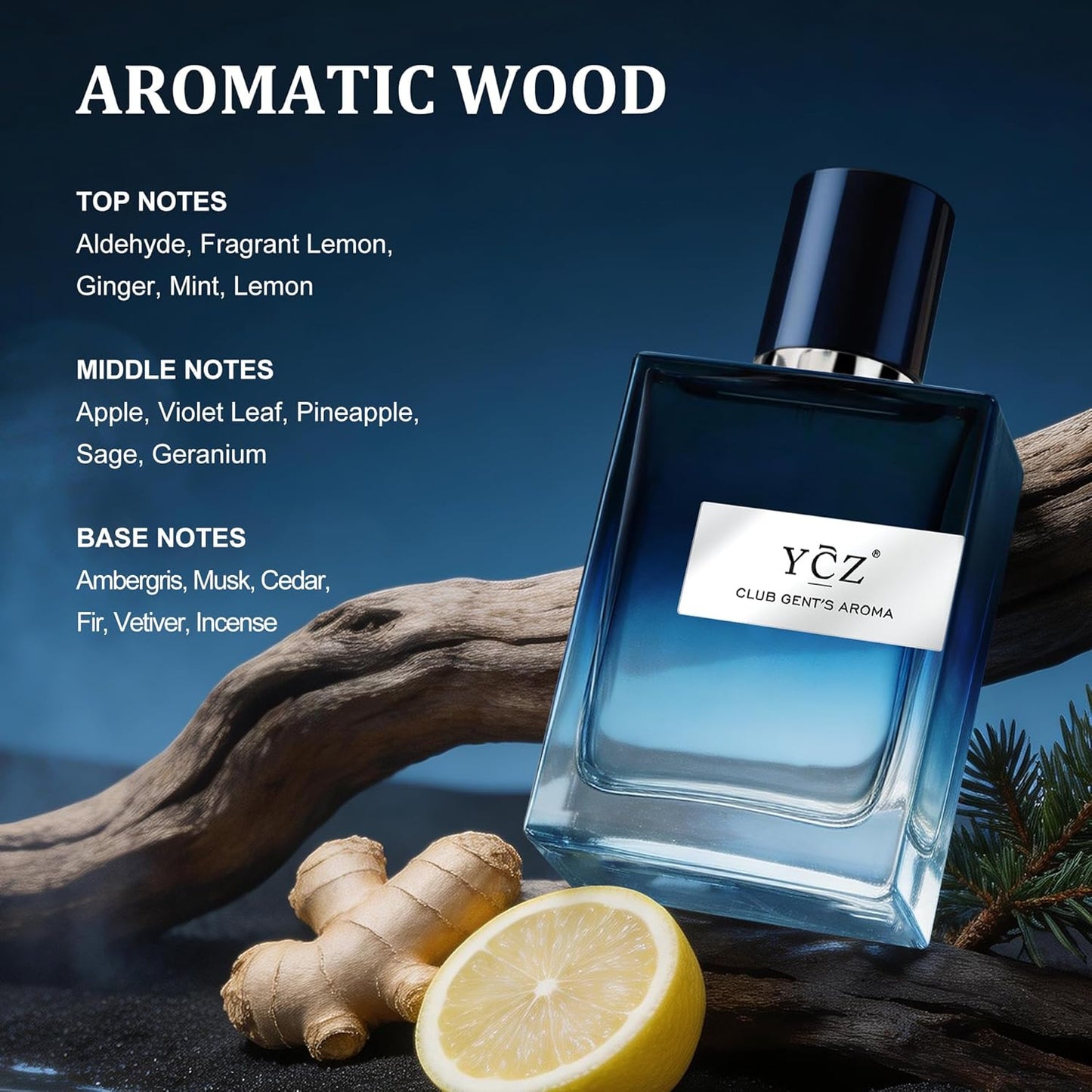 Ycz Club Cologne for Men - Long Lasting Nightclub Essential Fragrance | 1.7oz Aromatic Woody Notes