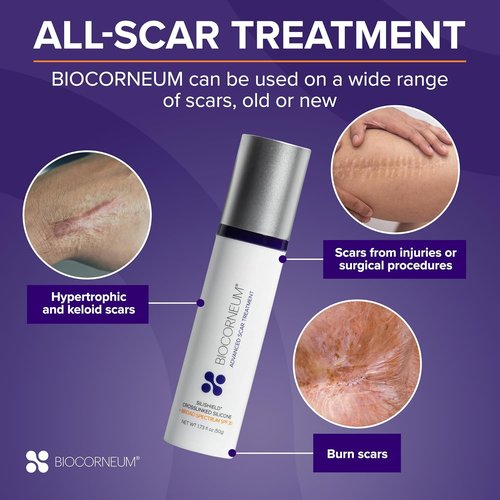 Biocorneum Advanced Scar Treatment with Silishield® & SPF 30 10g – Medical Grade Silicone Gel to Support Healing of Surgical Scars and Marks – Fast Drying, Made in USA – Safe for Ages 6+ Months