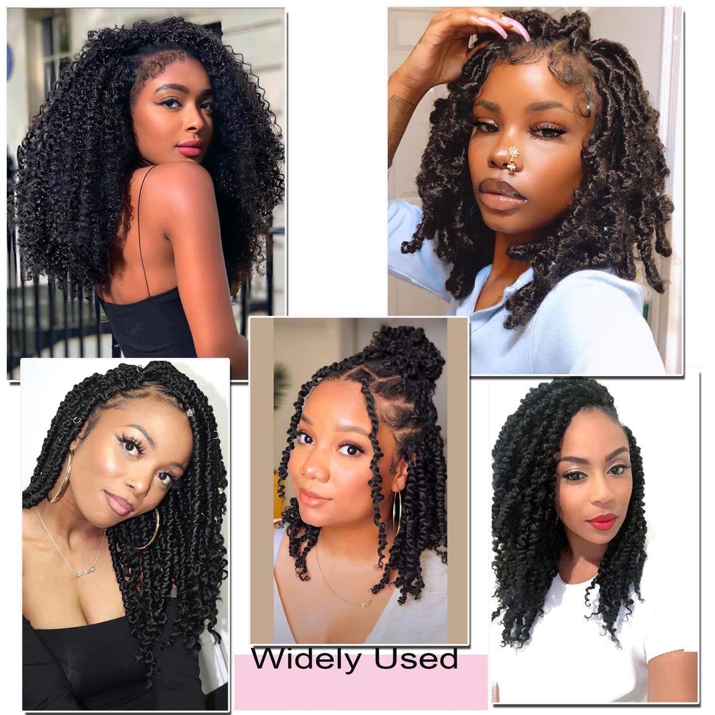 Passion Twist Hair 30 Inch 7 Packs Water Wave Crochet Hair Black Wrap Braiding Hair For Passion Twist Crochet Hair/Butterfly Locs/Spring Twist Crochet Braids Boho Hair Extension (30inch,7pc,1B#)