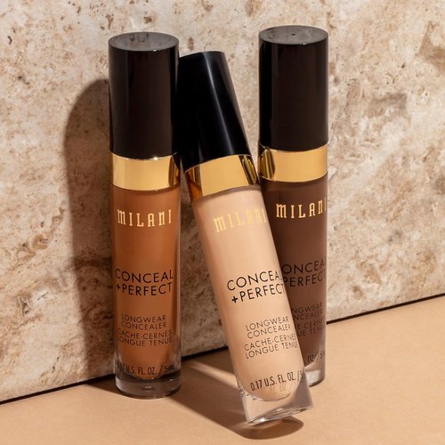 Milani Conceal + Perfect Longwear Concealer - Full Coverage with Hyaluronic Acid & Vitamin E | Pure Ivory