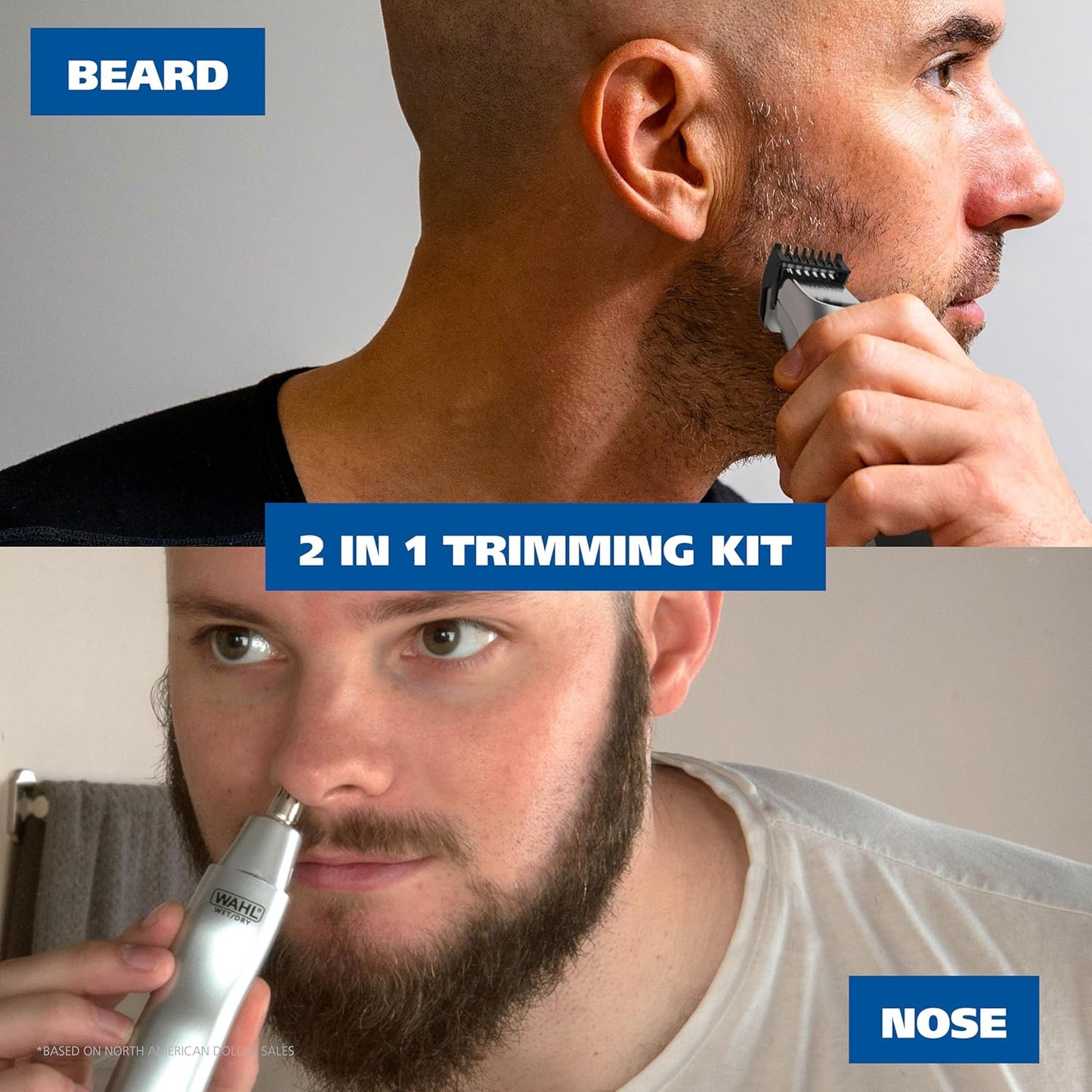Wahl Groomsman Rechargeable Beard Trimmer Kit - Mustache & Nose Hair Grooming | Model 5622v
