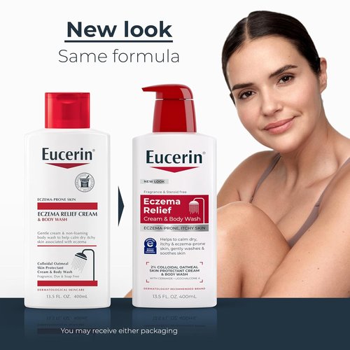 Eucerin Eczema Relief Body Wash - Soothing Cream with Colloidal Oatmeal & Licorice Root Extract | 13.5 Fl Oz