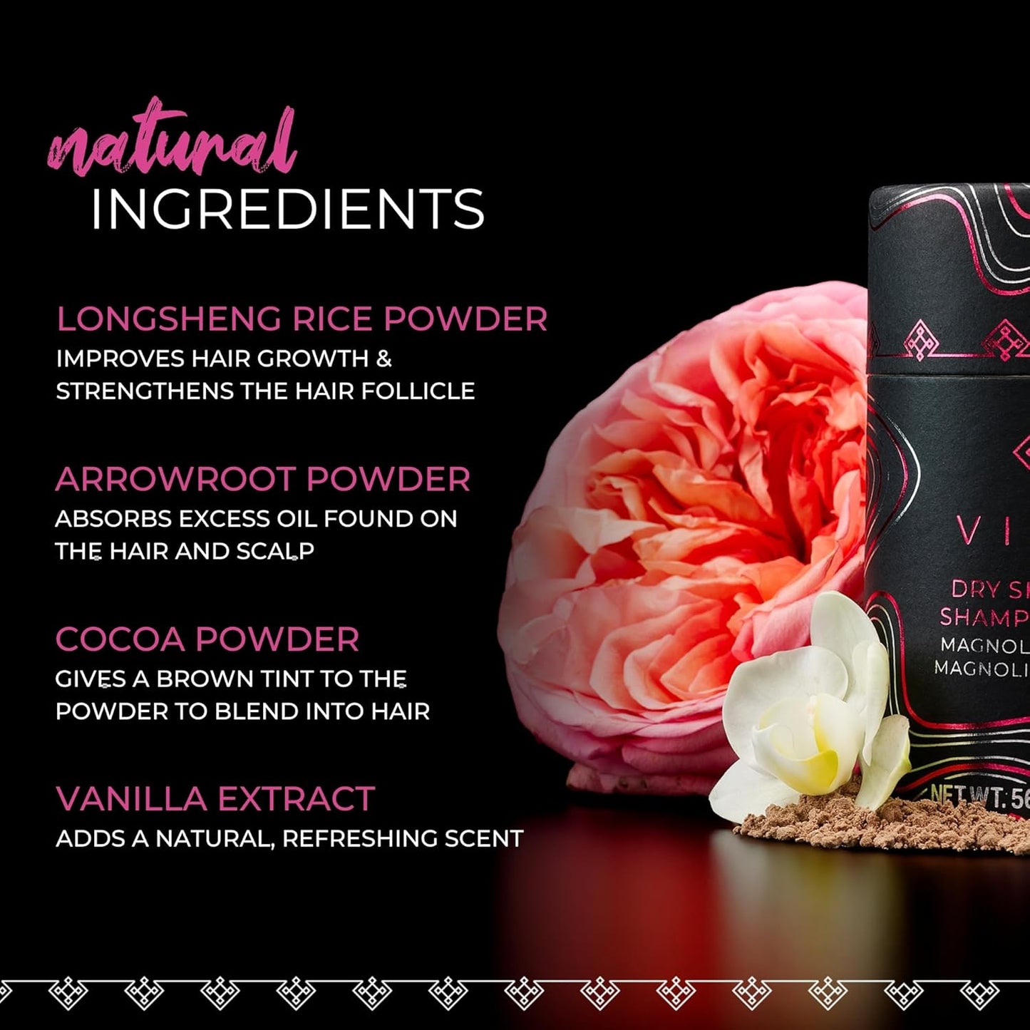 Viori Dry Shampoo Powder | Magnolia & Peony - Fast-Absorbing, Volumizing Formula for Oily Hair