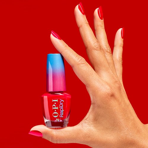 OPI RapiDry Haul Sass | Opaque Bright Red Crème Quick Dry Nail Polish | Vegan, Smudge Proof, Fast Drying