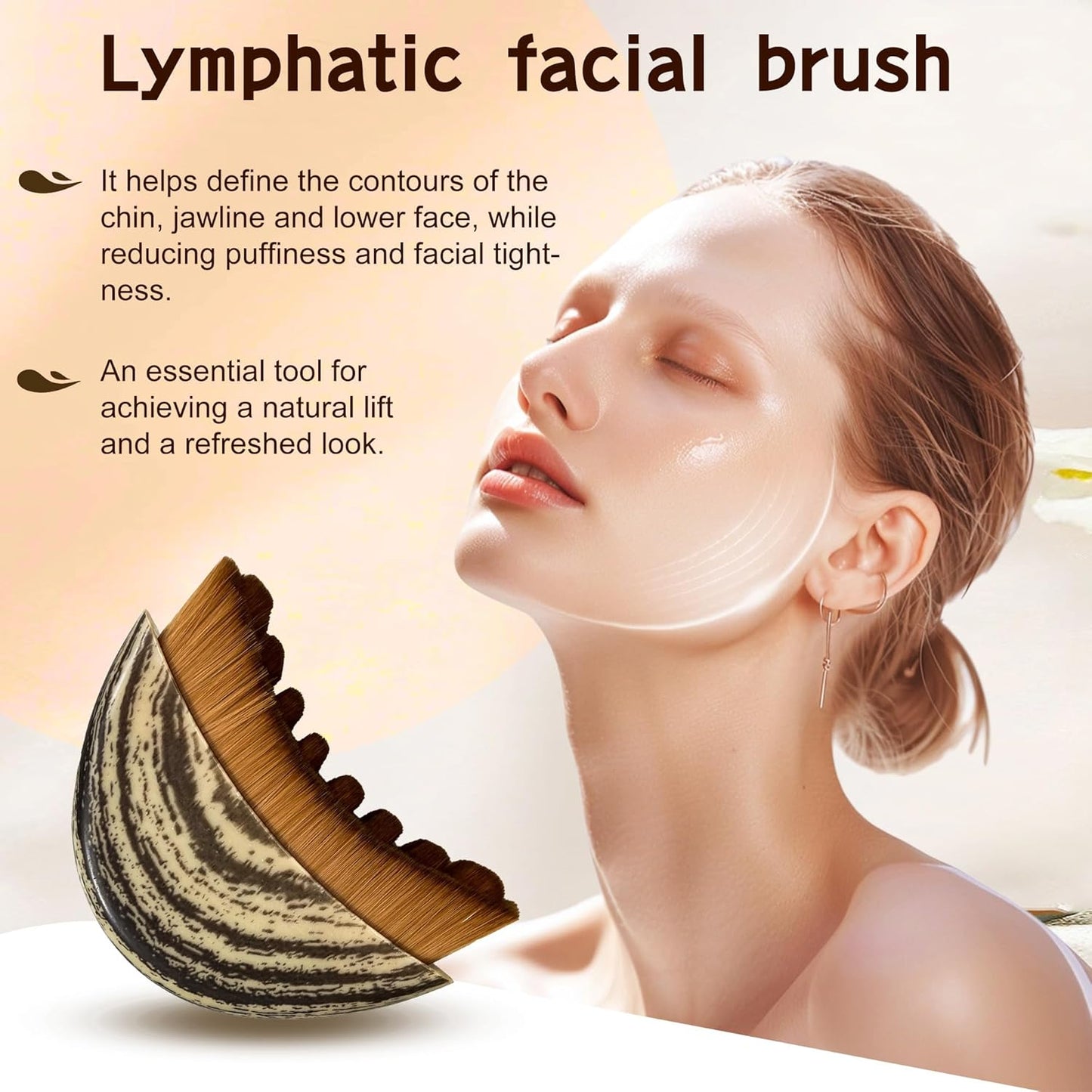 Skiennix Lymphatic Drainage Face Contour Brush Set - Anti-Puffiness & Detox Sculpting Brushes for Glowing Skin