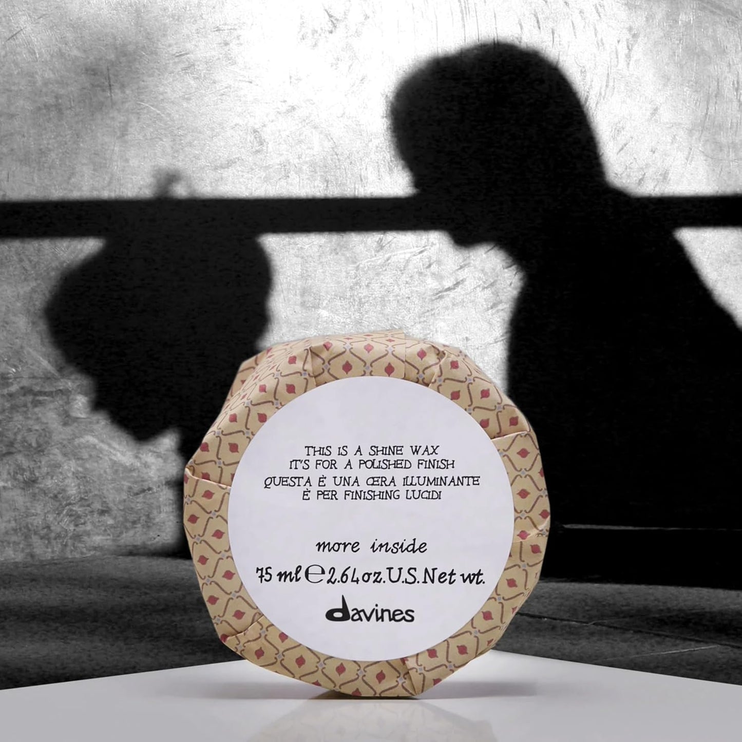 Davines Shine Wax - Light Hold Creamy Wax for Glossy Finish & Sleek Styles | 2.54 Fl Oz