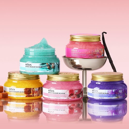 Sttes Smell Rio Shea Sugar Body Scrub 03 (Irresistible Charm) – Coconut & Vanilla Scent Shower Treatment 250g