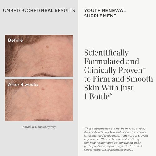 Murad Youth Renewal Supplement - Anti-Aging Beauty Formula for Smooth, Plump Skin | 28 Capsules - 14-Day Supply