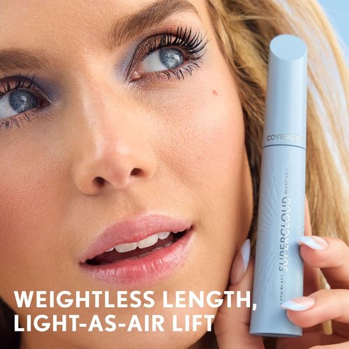 CoverGirl Lash Blast Supercloud Mascara - Long-Lasting, Clump-Free, Vegan | 800 Super Black, 0.33oz