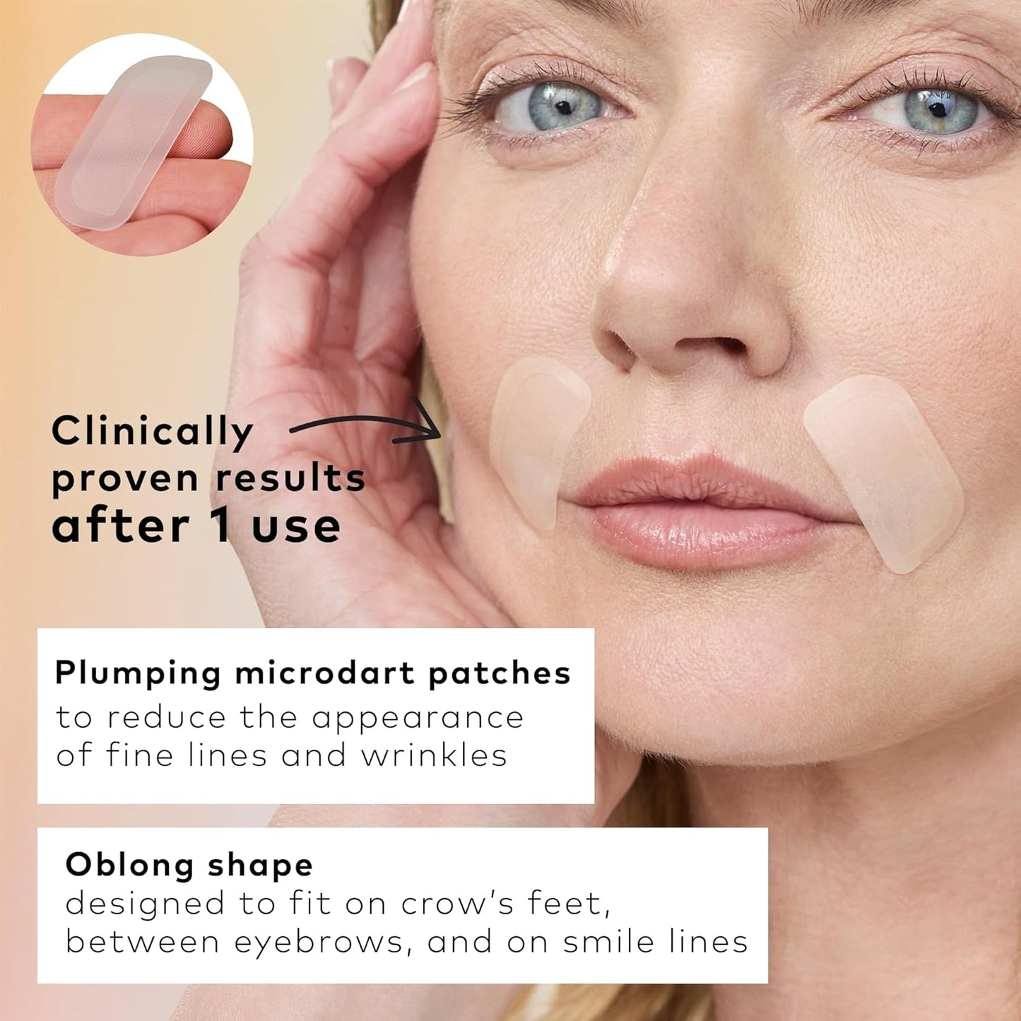 The Good Patch Un-Wrinkle Microdart Patches - Anti-Wrinkle Solution for Crow's Feet | 8 Patches with Sodium Hyaluronate & Aloe Vera