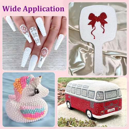 16000Pcs Resin Rhinestones with Tweezers for Crafting, White 2-6mm Mixed Sizes Bedazzling Crystal with 3Pcs 10ml B7000 Jewelry Glue for DIY Crafts Clothing Tumblers Shoes Fabric Nail Art