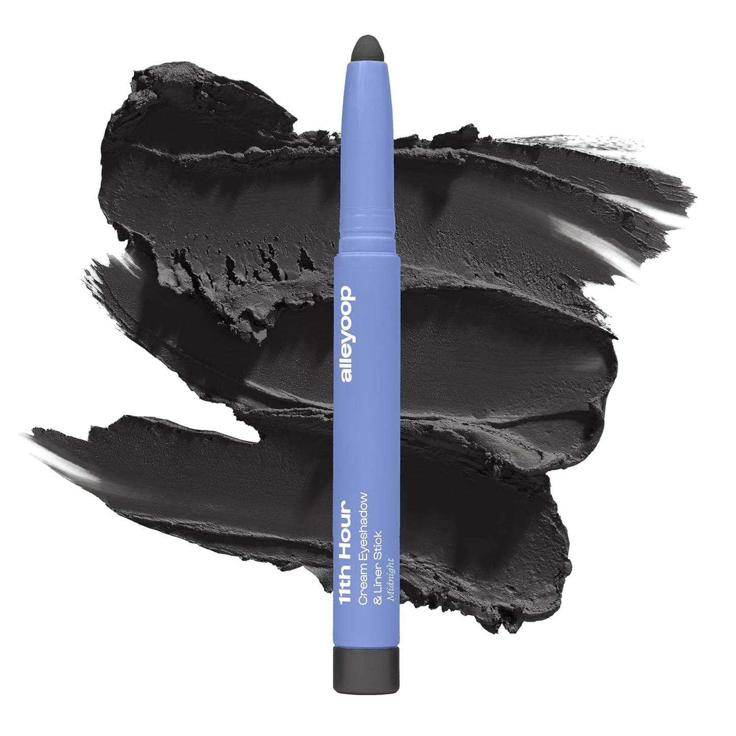 ALLEYOOP 11th Hour Waterproof Cream Eyeshadow Stick - Long-Lasting Smudge-Proof Eye Makeup, Black Matte
