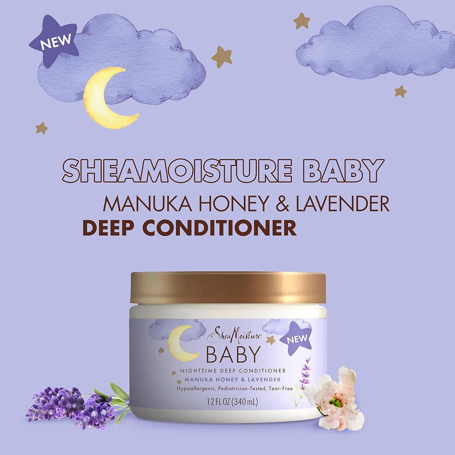 SheaMoisture Baby Deep Conditioner - Manuka Honey & Lavender for Delicate Hair | 12 oz