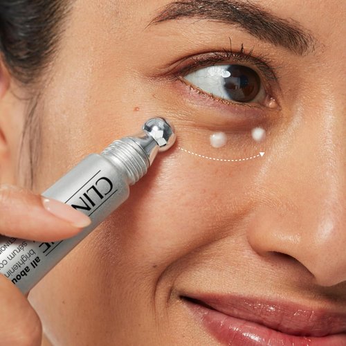 Clinique All About Eyes Brightening Serum - Vitamin C, Hyaluronic Acid & Retinol | Hydrating, Reduces Dark Circles, 0.34 Fl Oz