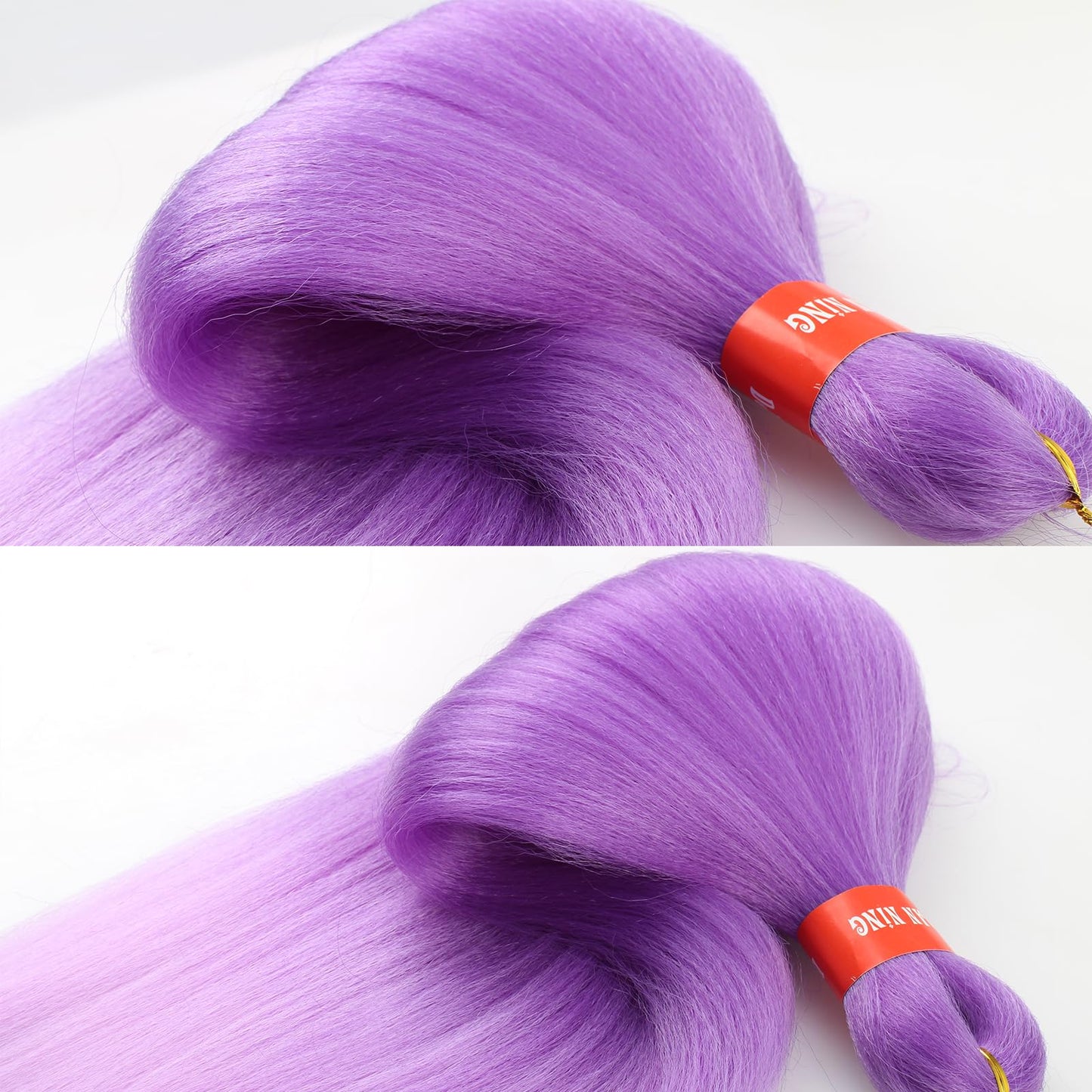 Ombre Romantic Purple Pre Stretched Braiding Hair 30 Inch Yaki Texture Box Braid Hair Extensions 3 Packs Yaki Texture Pre Feathered Braids Hair Easy to Use